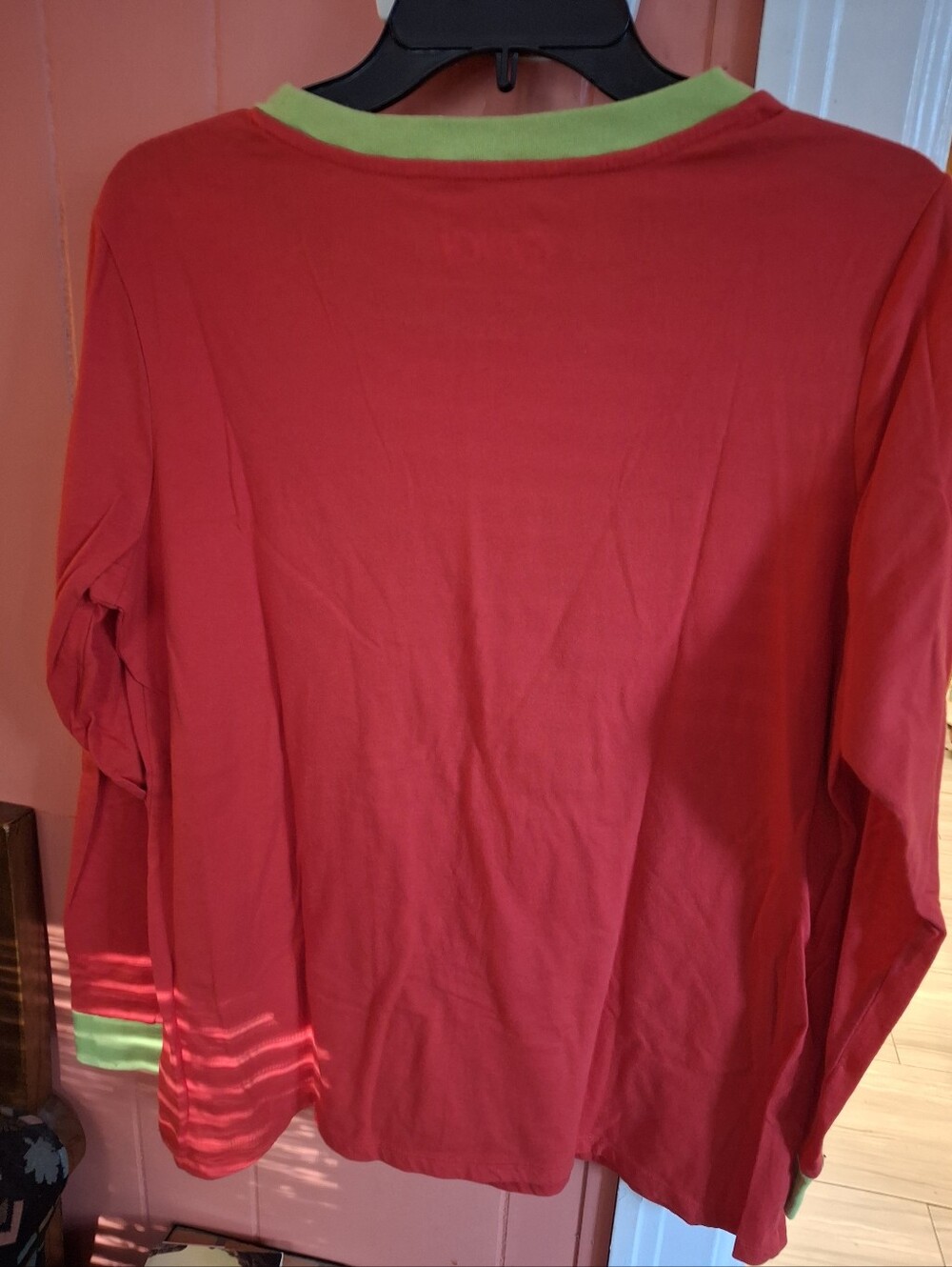 GRINCH CHRISTMAS TOP WOMENS L (12-14) "DON'T BE A GRINCH" Dr SEUSS LONG SLEEVE - Picture 4 of 6